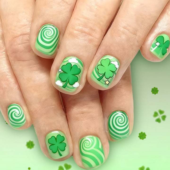 Creative St. Patrick's Day Themed Press-On Nail Set