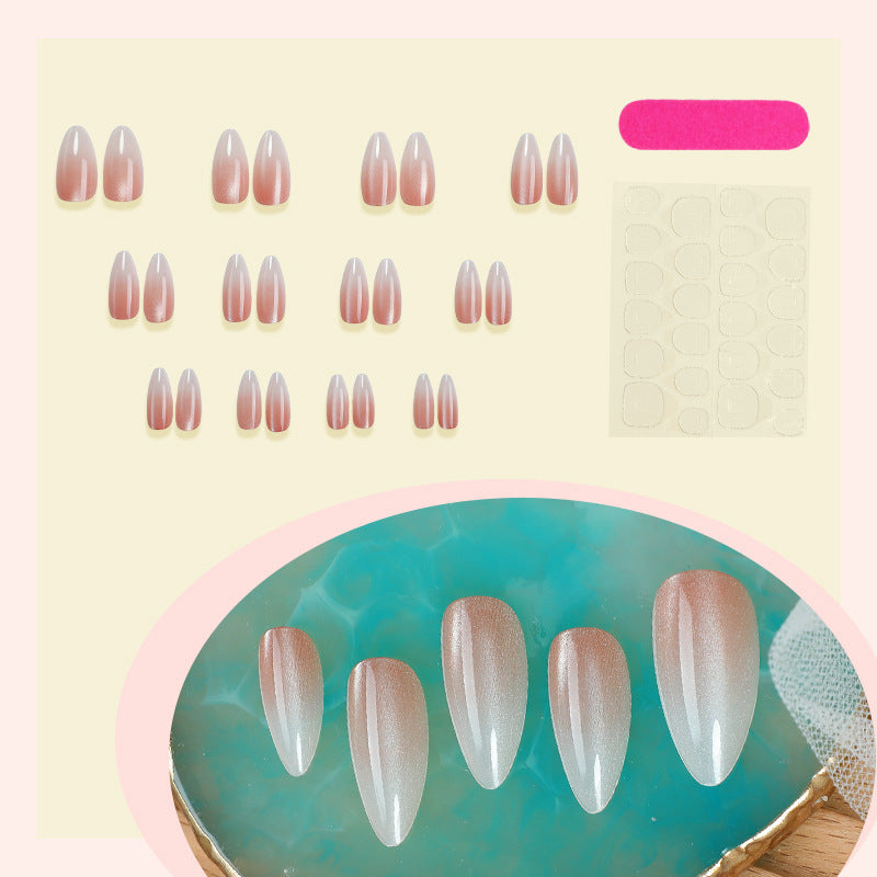 Acrylic nail set with elegant French design Stornfield