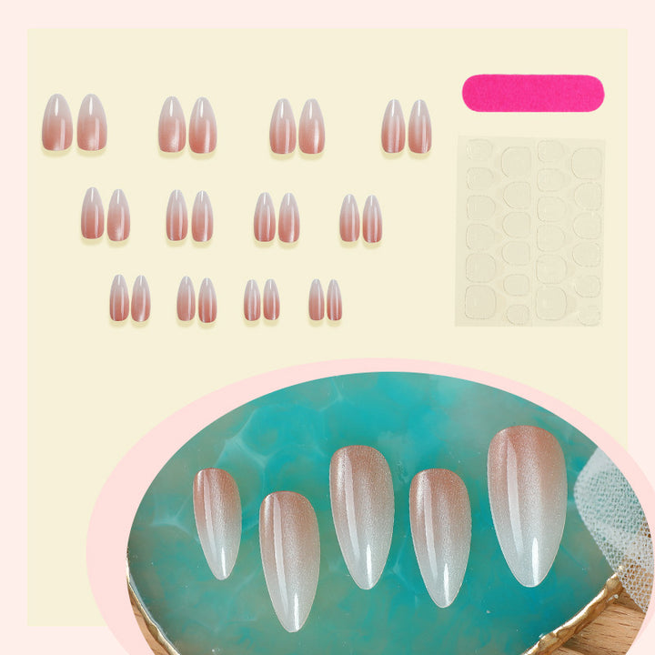 Acrylic nail set with elegant French design Stornfield