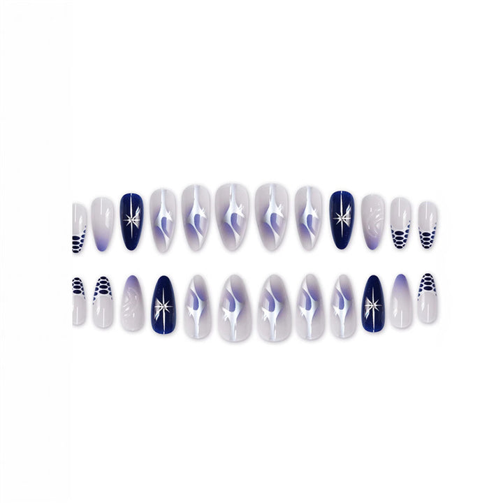 Artistic Stiletto Press-On Nail Art Set with Unique Design Stornfield