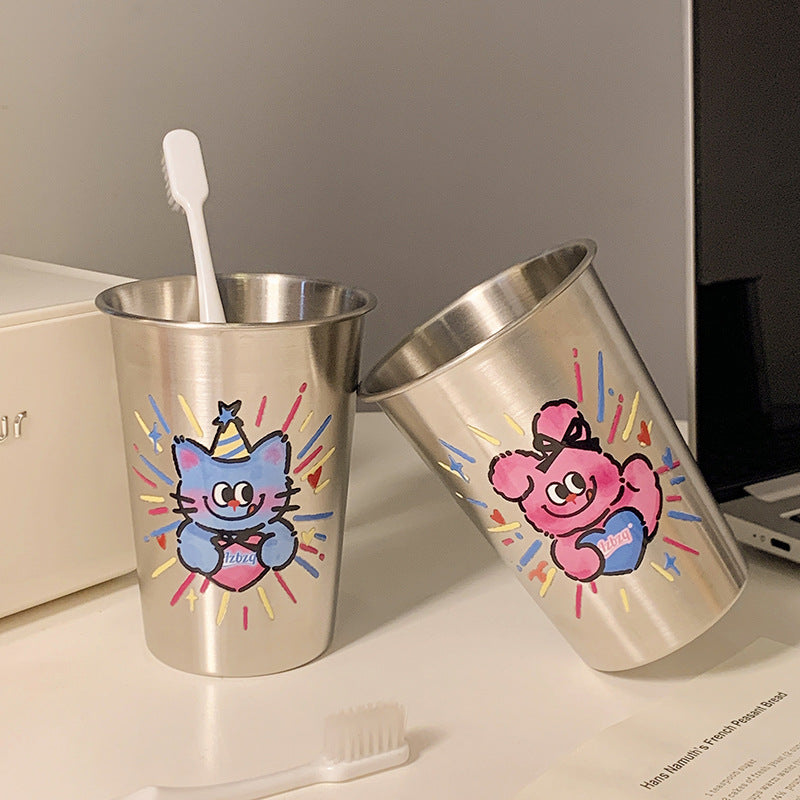 Stainless Steel Drinking Cup with Playful Character Design Stornfield