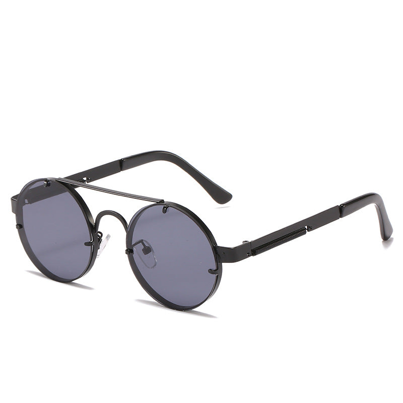 Women's round designer sunglasses with innovative metal frame and protective lenses Stornfield
