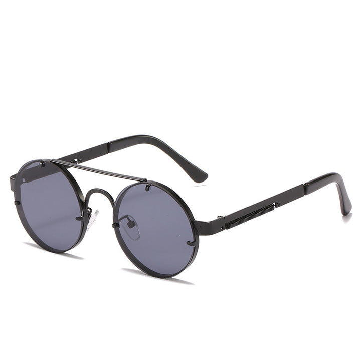 Women's round designer sunglasses with innovative metal frame and protective lenses Stornfield