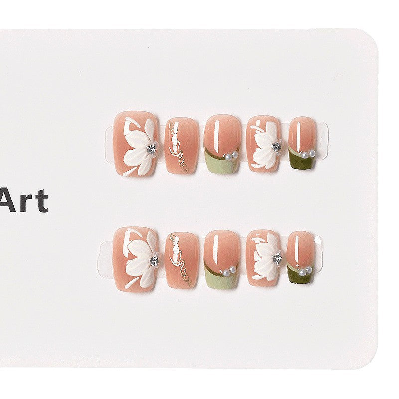 Floral-Inspired Press-On Nail Set Stornfield