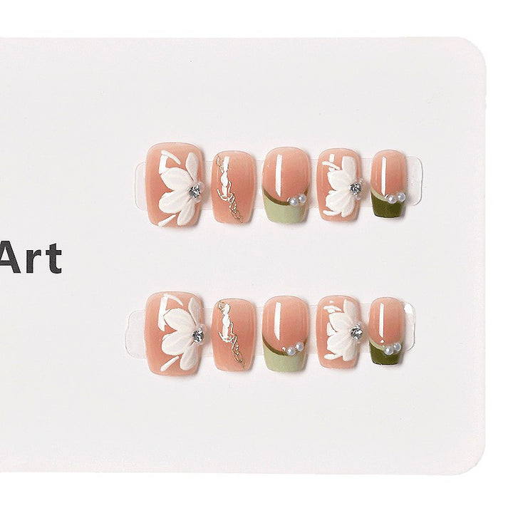 Floral-Inspired Press-On Nail Set Stornfield
