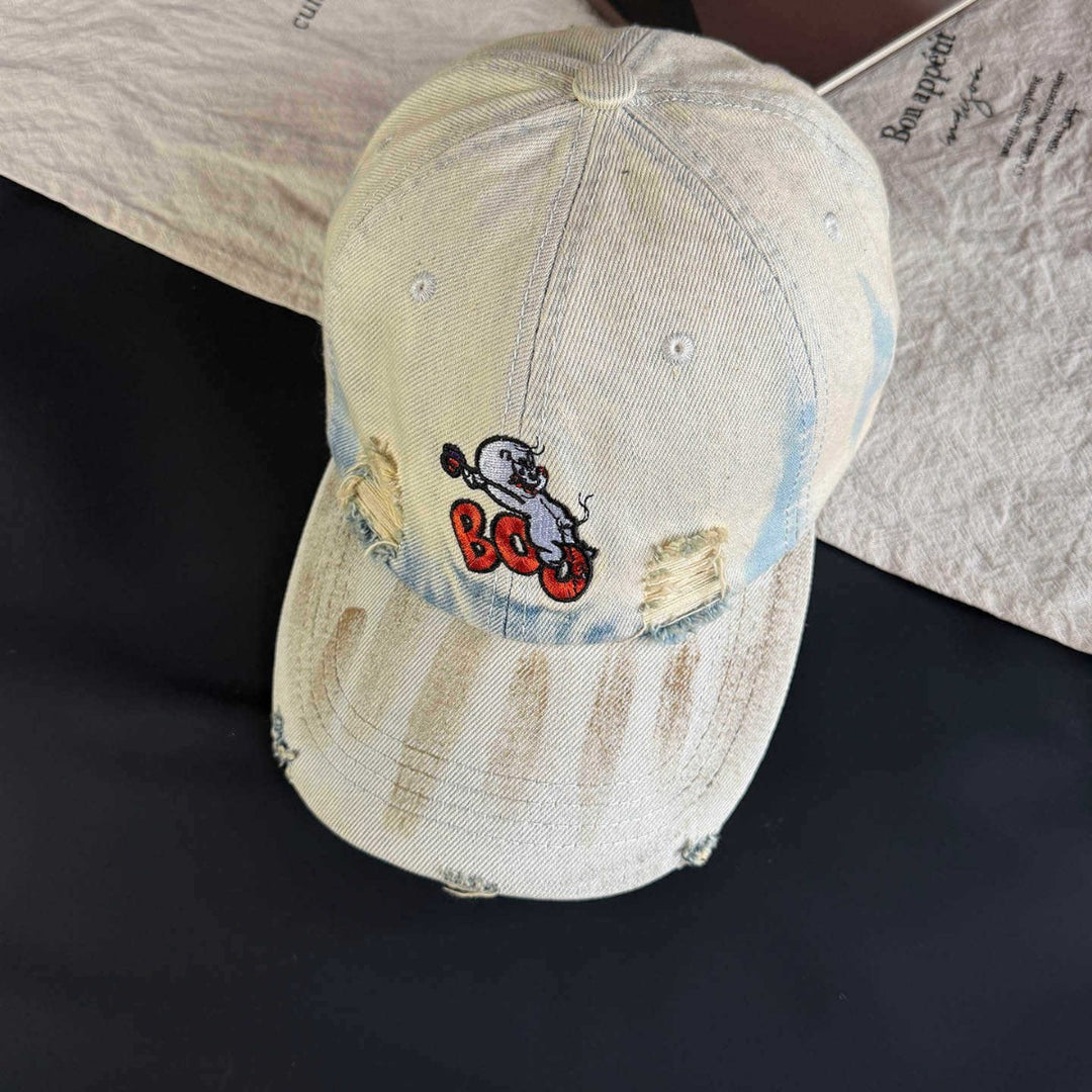 Women's Vintage-Inspired Distressed Embroidered Cap Stornfield