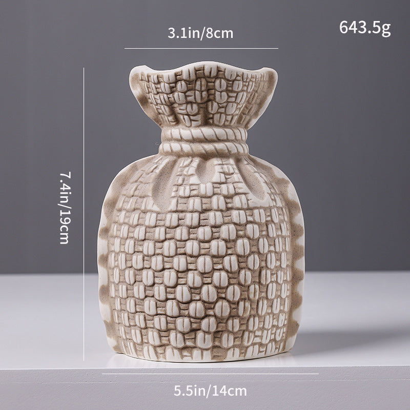 Woven Texture Ceramic Vase Stornfeild