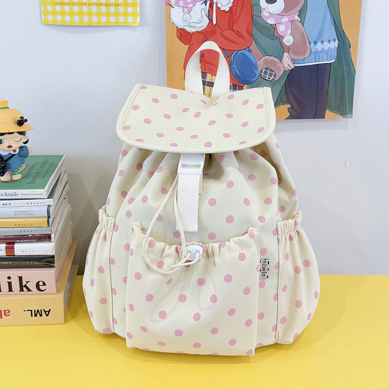 Playful Polka Dot Drawstring Backpack Stornfield