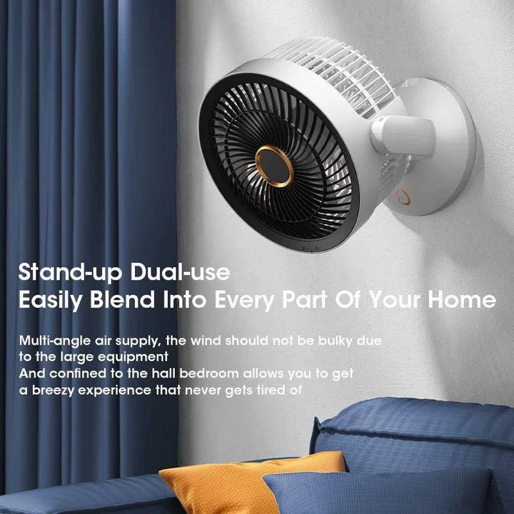 Unisex universal size compact oscillating table fan with adjustable tilt angle, quiet brushless motor and USB charging Stornfield