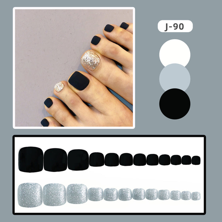 Glitter Matte Press-On Toenails Stornfield