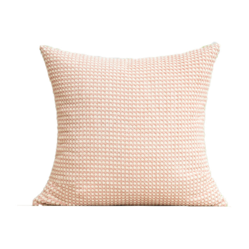 Decorative cushion with colorful rainbow pattern