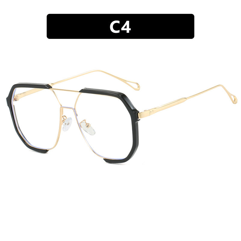 Ladies extravagant sunglasses in hexagonal design with transparent frame Stornfield