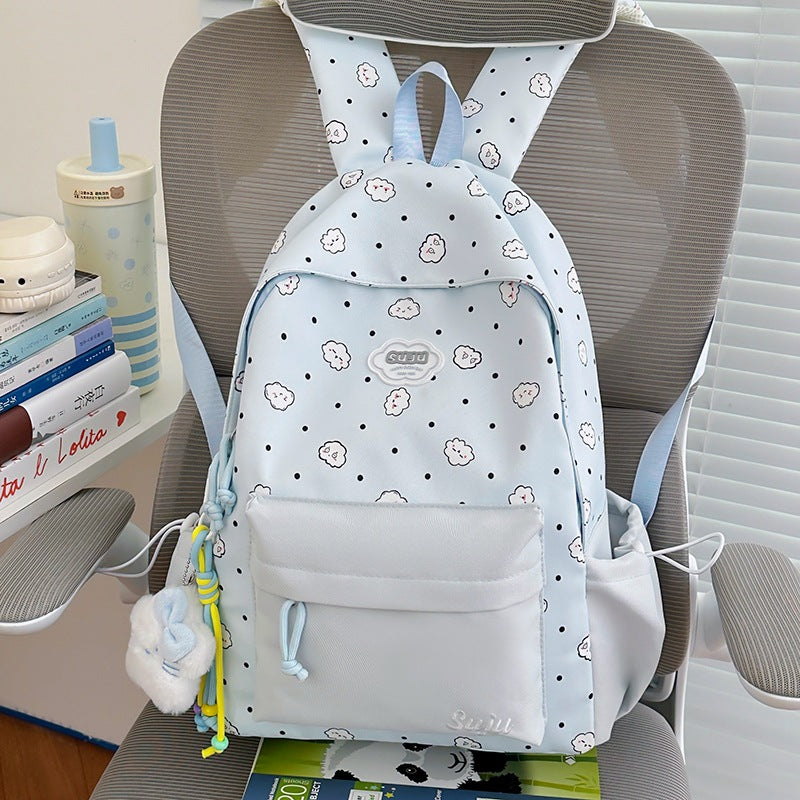 Fun Cloud-Patterned Casual Backpack Stornfield