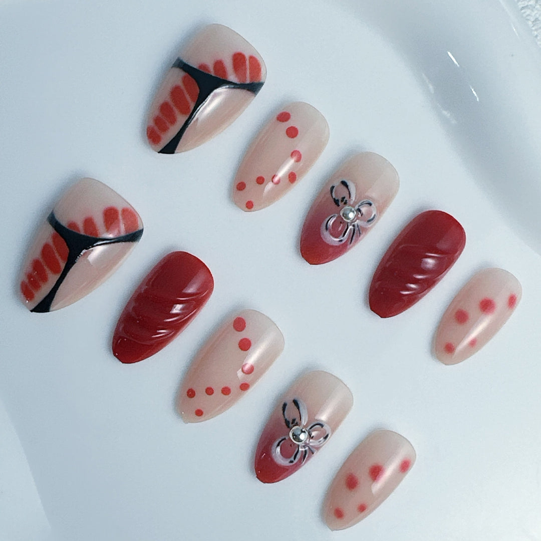 Creative Art Nails Set with Decorative Accents Stornfield