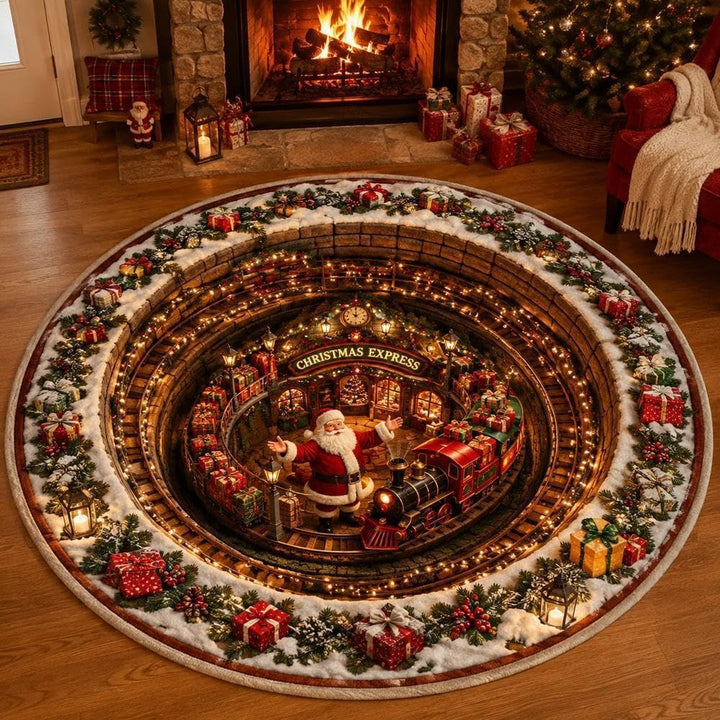 Christmas-Themed Plush Area Rug
