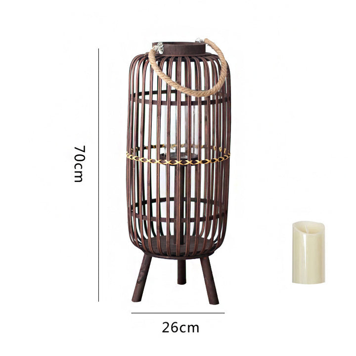 Rustic Rattan Lantern Stornfield