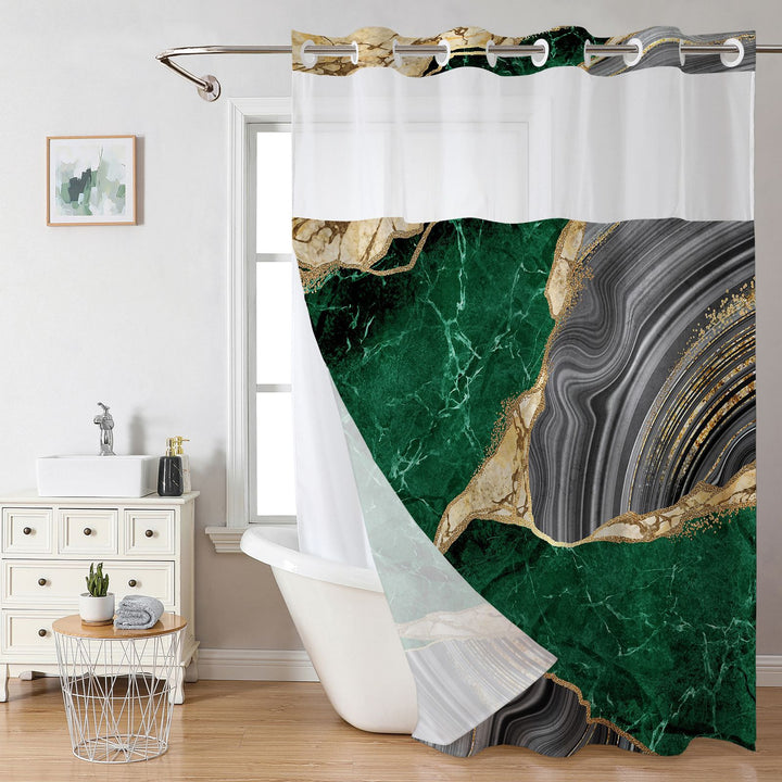 Elegant Marble Design Shower Curtain Stornfield