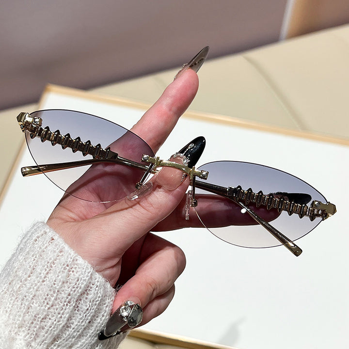 Women's fashionable glasses with elegant golden frame Stornfield