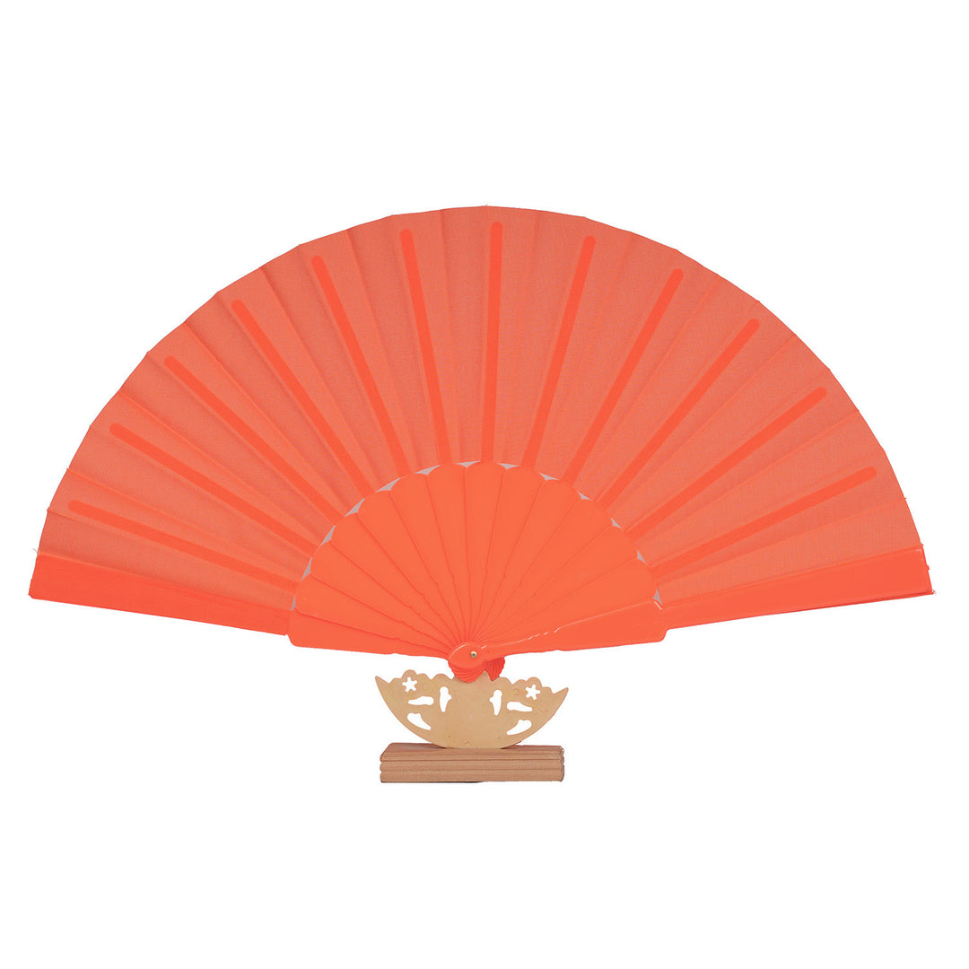 Ladies decorative fan with elegant wooden handle Stornfield
