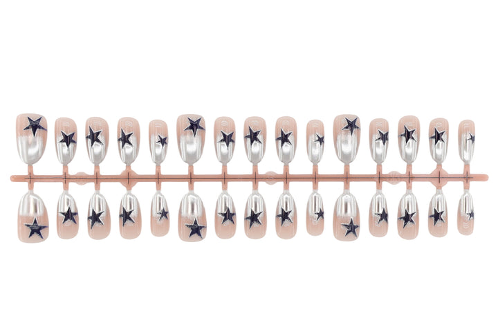 Art nail set with stylish star motifs Stornfield