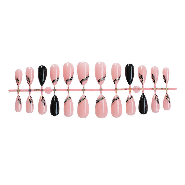 Decorative Press-On Nail Set with Elegant Designs Stornfield