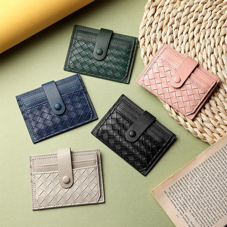 Braided Leather Card Holder Wallet Stornfield