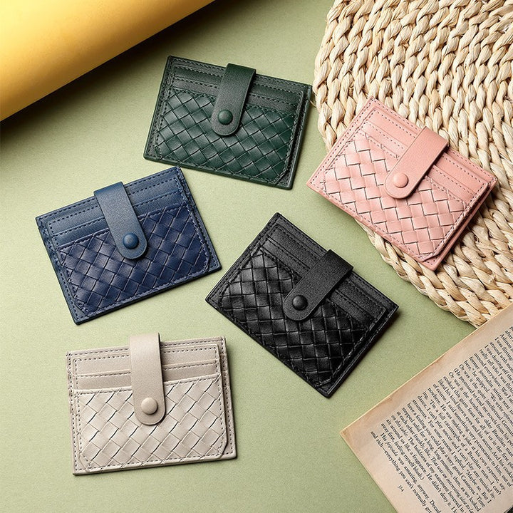 Braided Leather Card Holder Wallet Stornfield