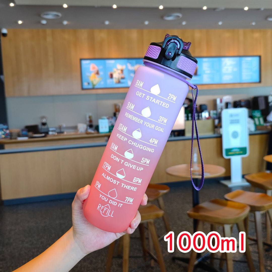 Ladies motivating water bottle with time markings Stornfield