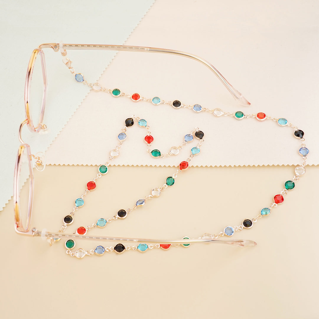 Gemstone-Accented Eyewear Chain Stornfield