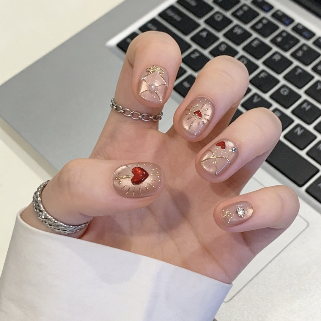 Decorative Acrylic Press-On Nail Design Set