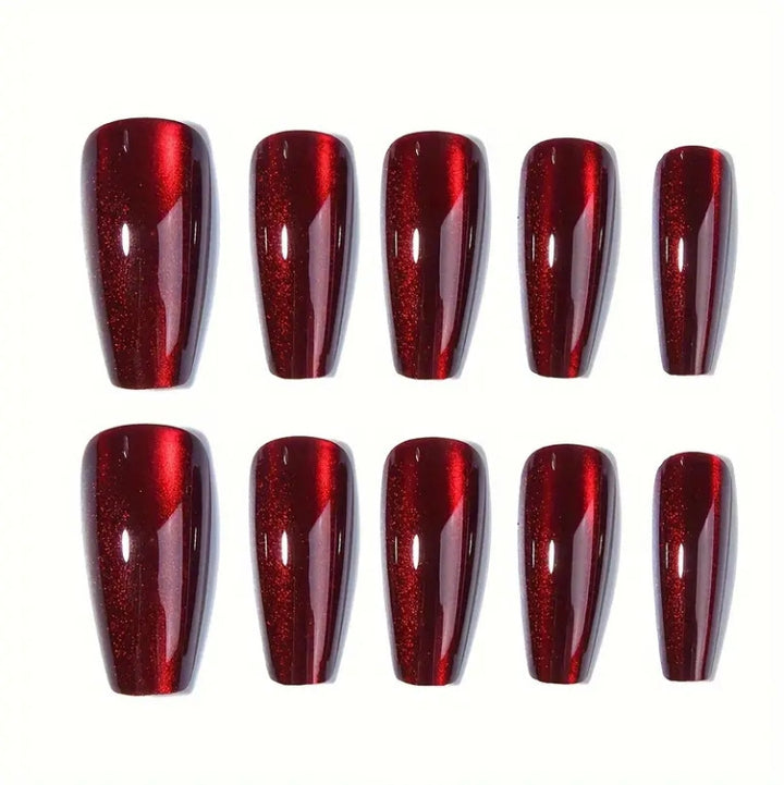 High-Gloss Almond-Shaped Press-On Nail Set Stornfield