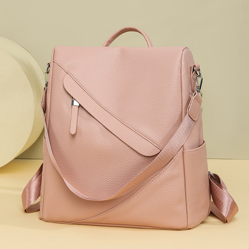 Chic Textured Leather Backpack Stornfield