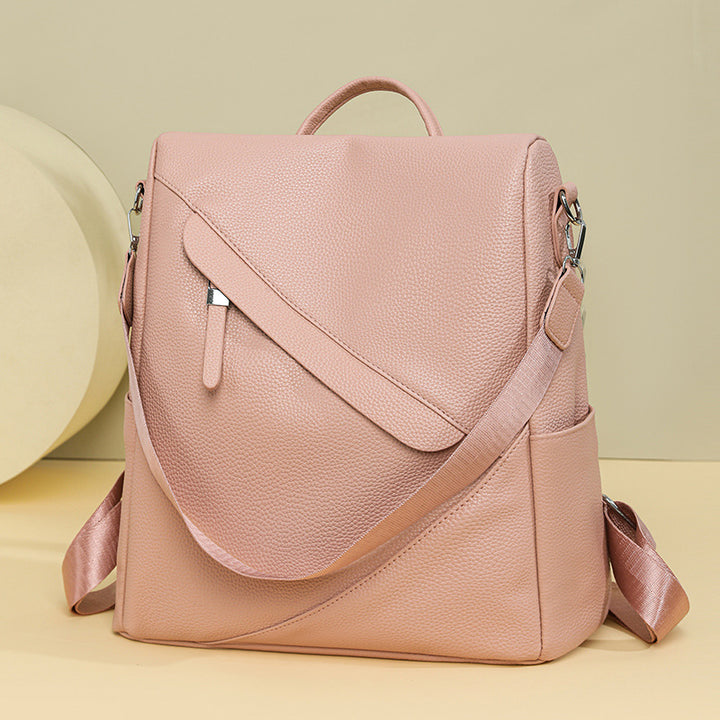 Chic Textured Leather Backpack Stornfield