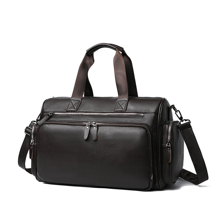 Premium Leather Weekend Duffle Bag Stornfield