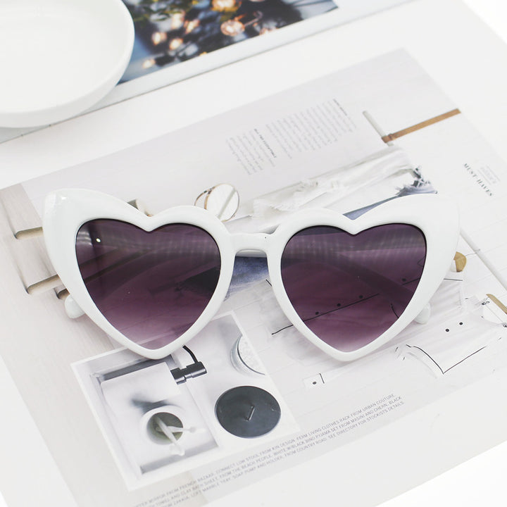 Women's Heart-Shaped Sunglasses with Glittering Frame Stornfield