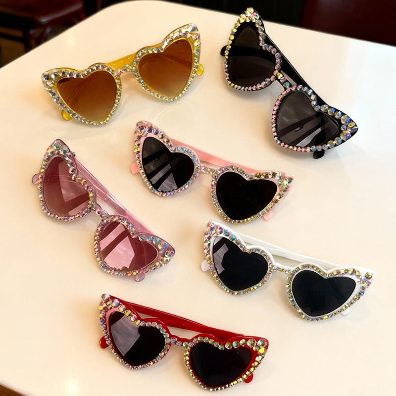 Rhinestone Heart-Shaped Sunglasses Stornfield