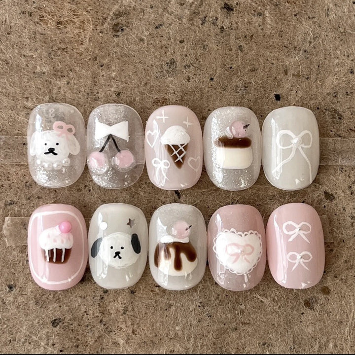 Cute Themed Press-On Nail Set