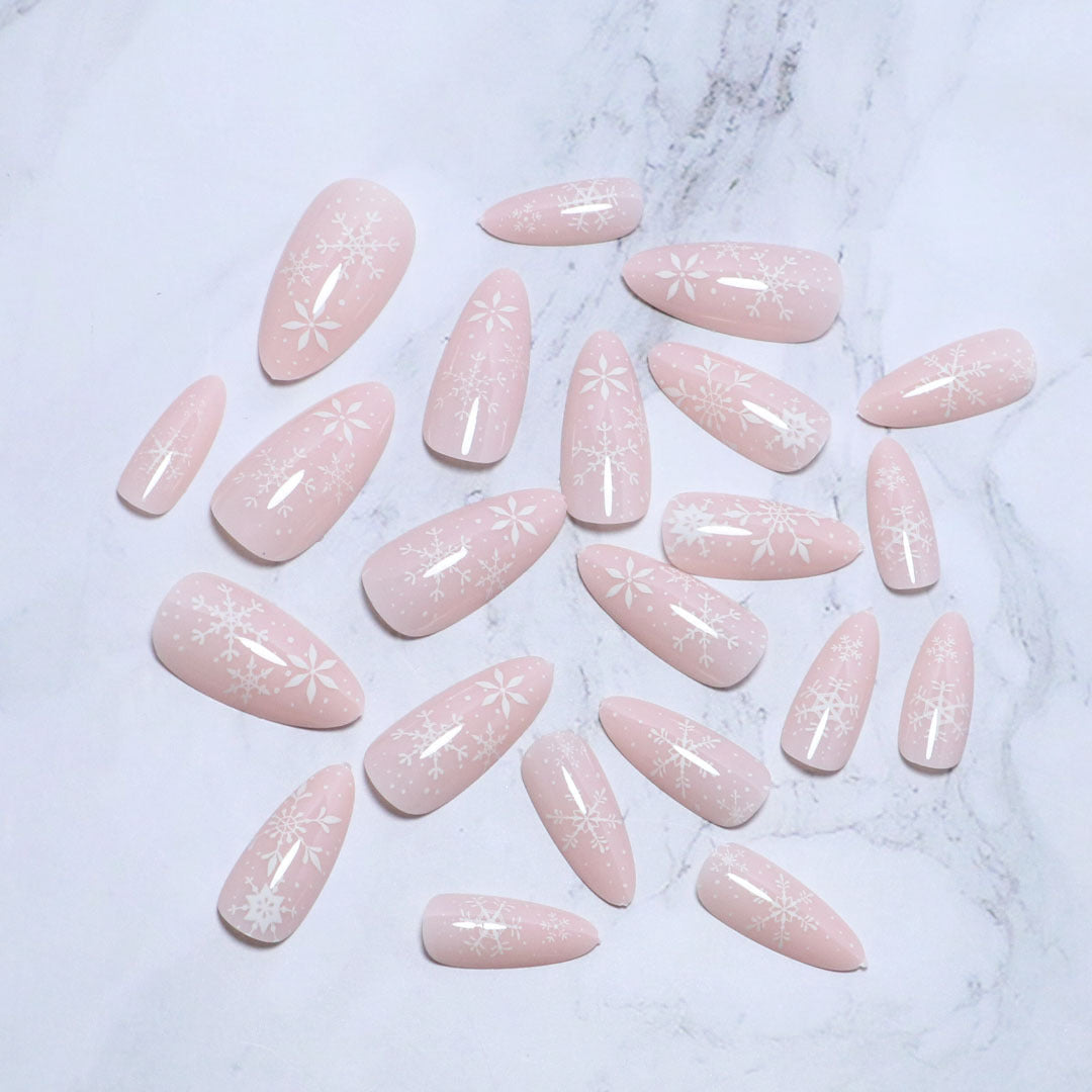 Frosted Snowflake Press-On Nail Set Stornfield