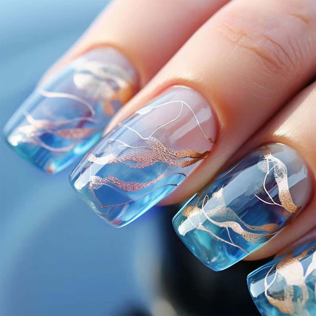 Creative nail decoration with gold accents Stornfield