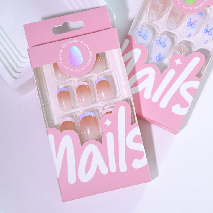 Creative nail extensions with colorful French tip Stornfield