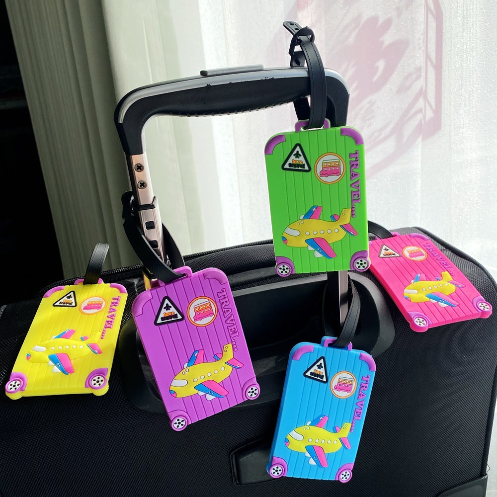 Cartoon Airplane-Themed Luggage Tag Stornfield