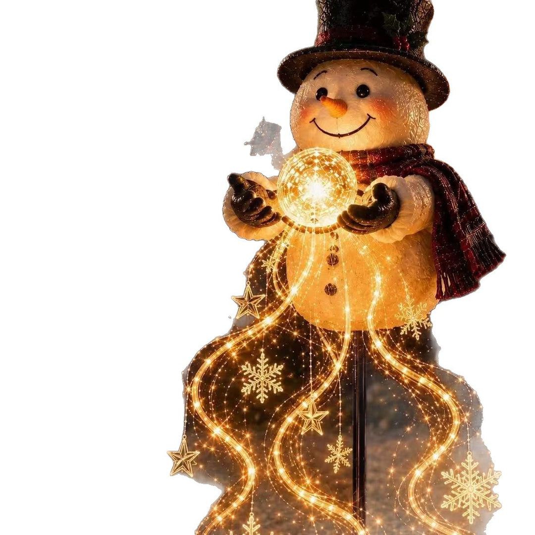 Decorative snowman figure with LED lights Stornfield