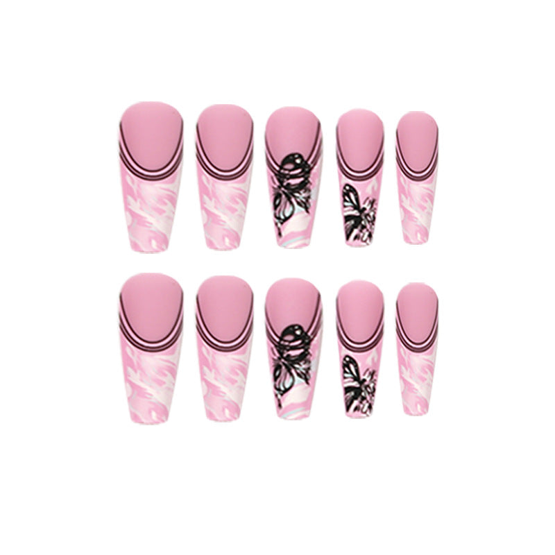 Artificial nail art with delicate butterfly designs Stornfield