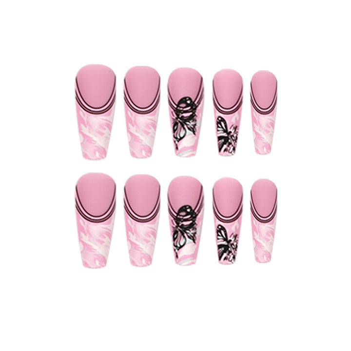 Artificial nail art with delicate butterfly designs Stornfield