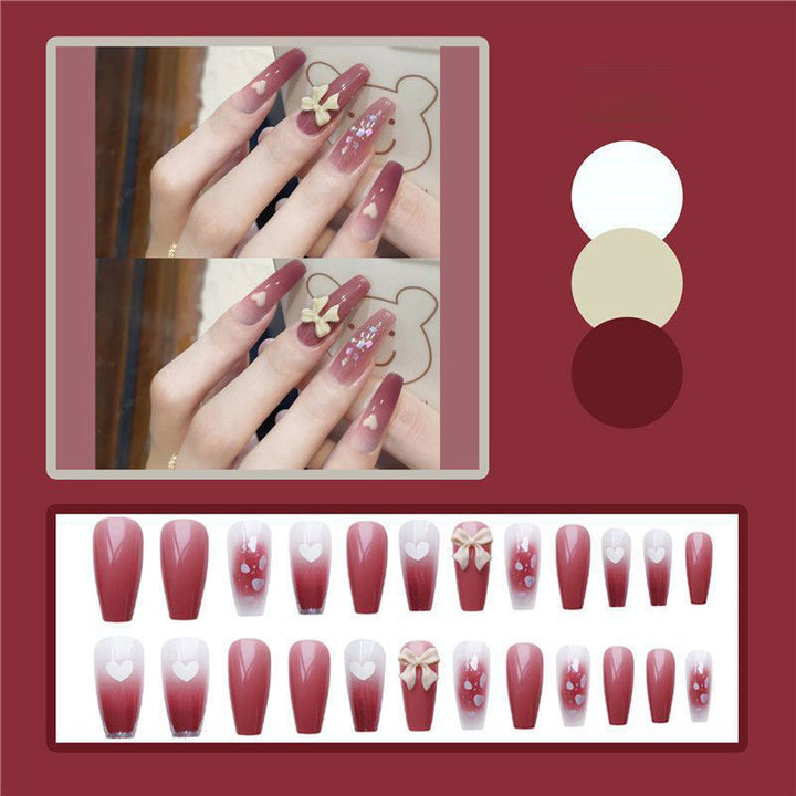 Artistic Floral Press-On Nail Tips Stornfield