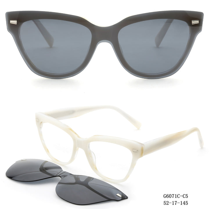 Ladies fashionable Cat-Eye sunglasses with removable lenses Stornfield