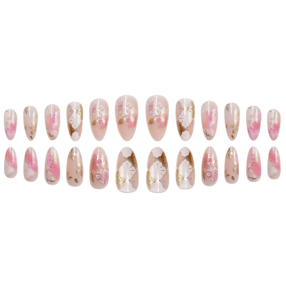Floral Embellished Press-On Nail Art Stornfield