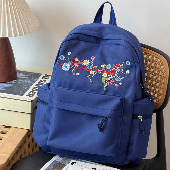 Stylish Embroidered Multi-Pocket Backpack Stornfield