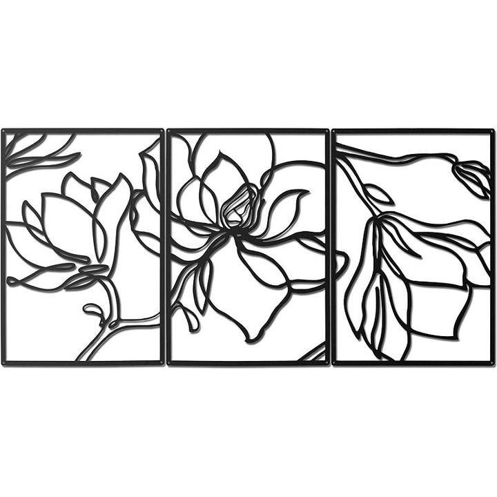 Elegant Floral Wall Art Sculpture Set Stornfield