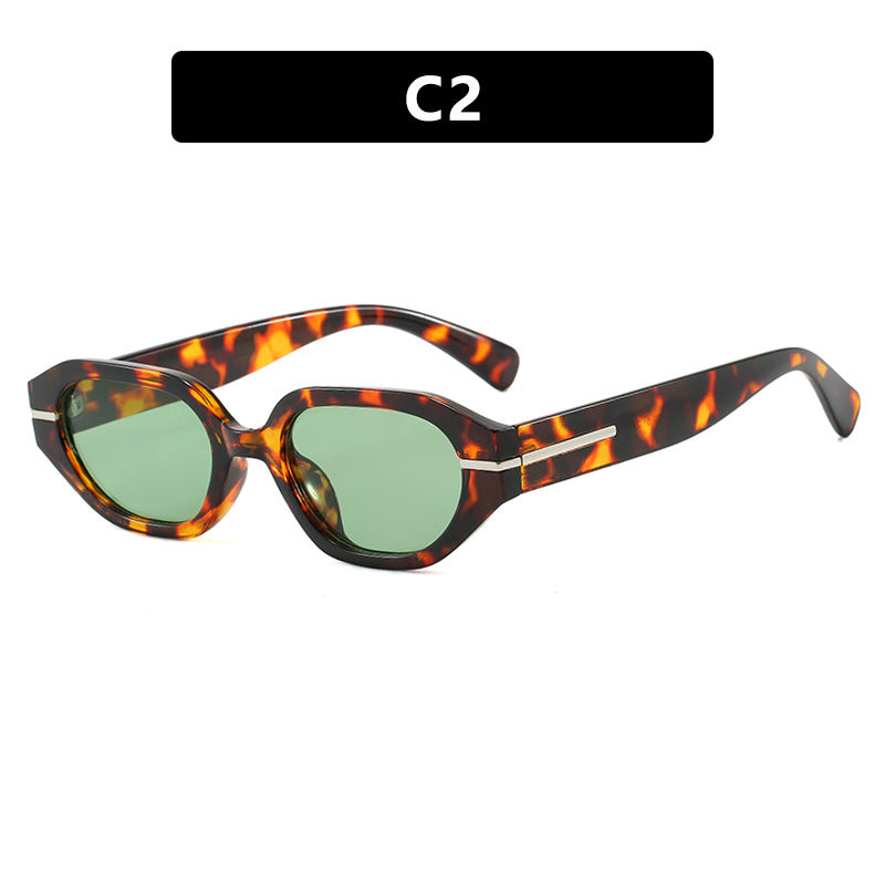 Women's stylish geometric sunglasses with mirrored lenses and unique frame Stornfield